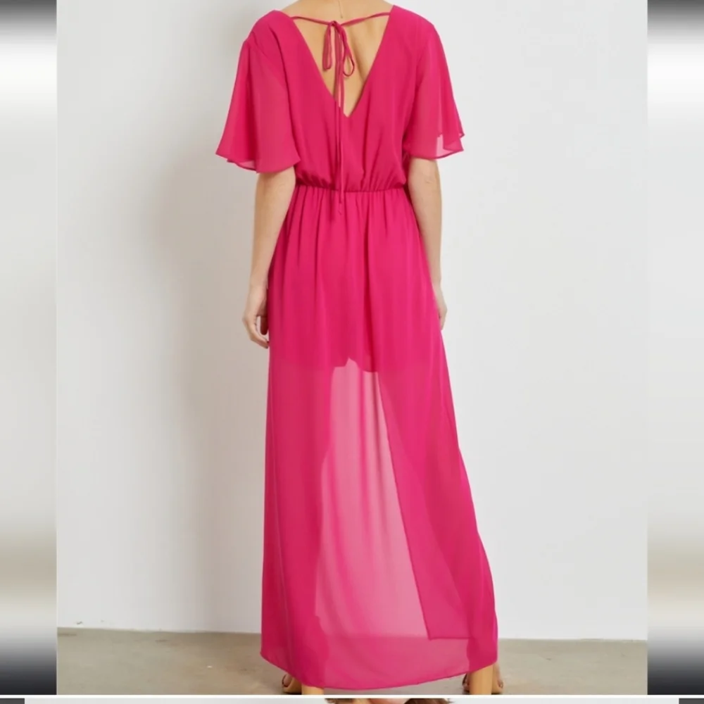 Ce Femme Women's Romper Dress Fuchia Size Medium - Picture 2 of 7